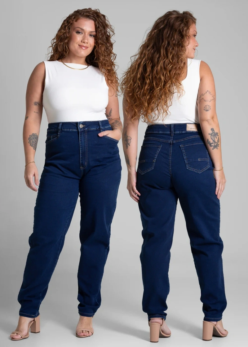 Sawary - Calça Jeans Sawary Plus Size Azul- 281224 - 281224