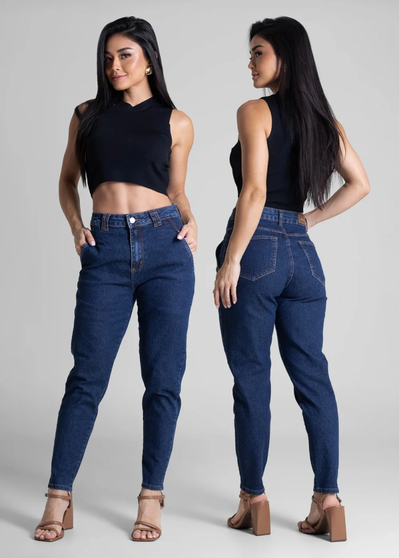 Sawary - Calça Jeans Sawary Mom Azul-282750 - 282750