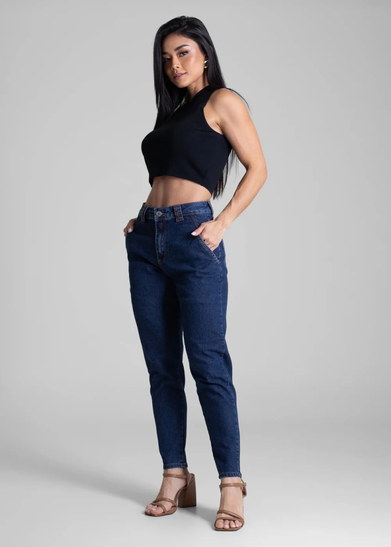 Sawary - Calça Jeans Sawary Mom Azul-282750 - 282750