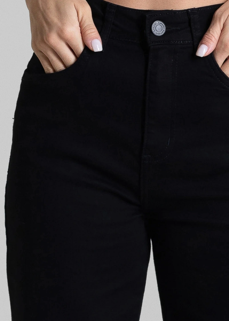 Sawary - Calça Sarja Sawary Cargo Reta Petit Preto - 283125