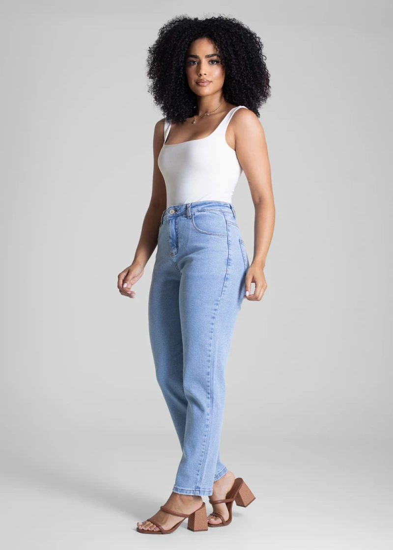 Sawary - Calça Jeans Sawary Mom Azul-282946 - 282946