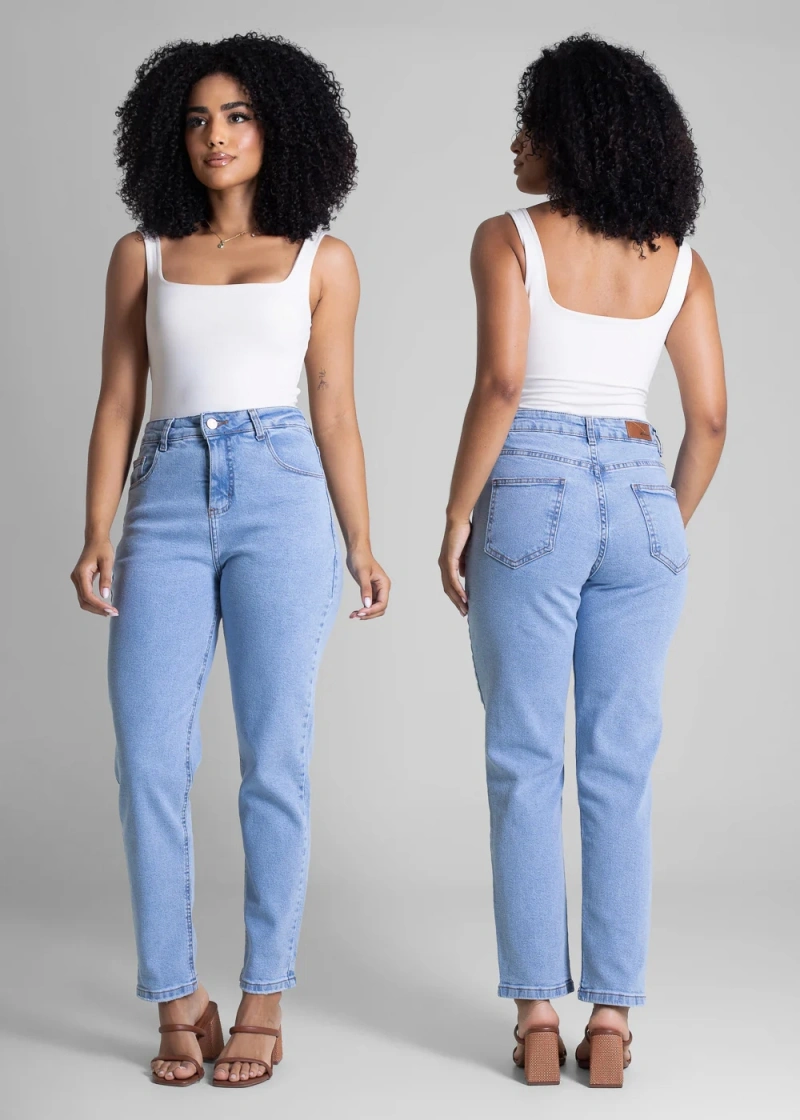 Sawary - Calça Jeans Sawary Mom Azul-282946 - 282946