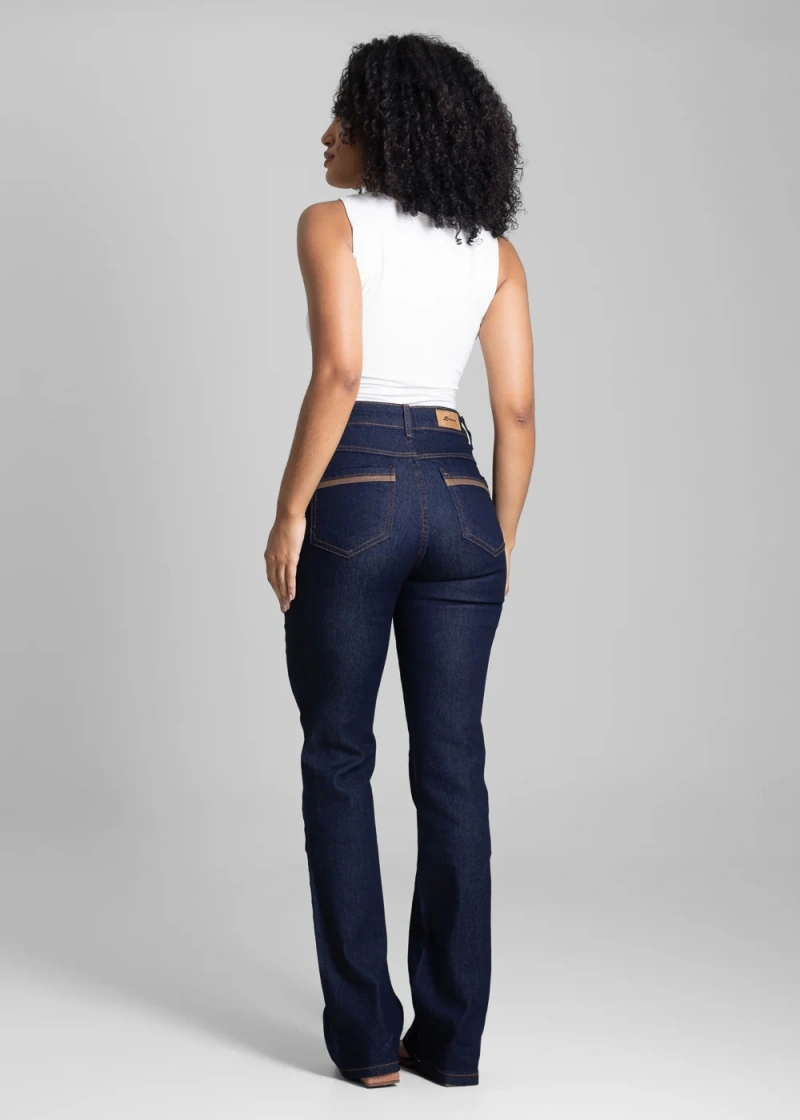 Sawary - Calça Jeans Sawary Boot Cut Azul- 282664 - 282664