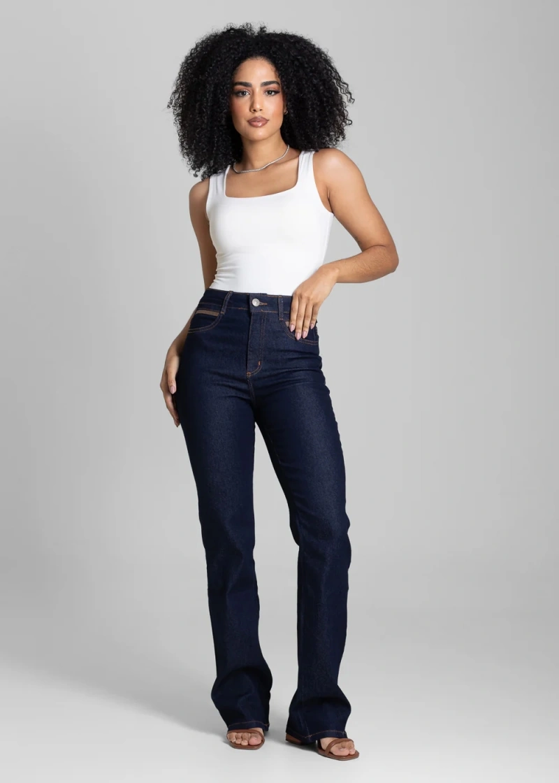 Sawary - Calça Jeans Sawary Boot Cut Azul- 282664 - 282664