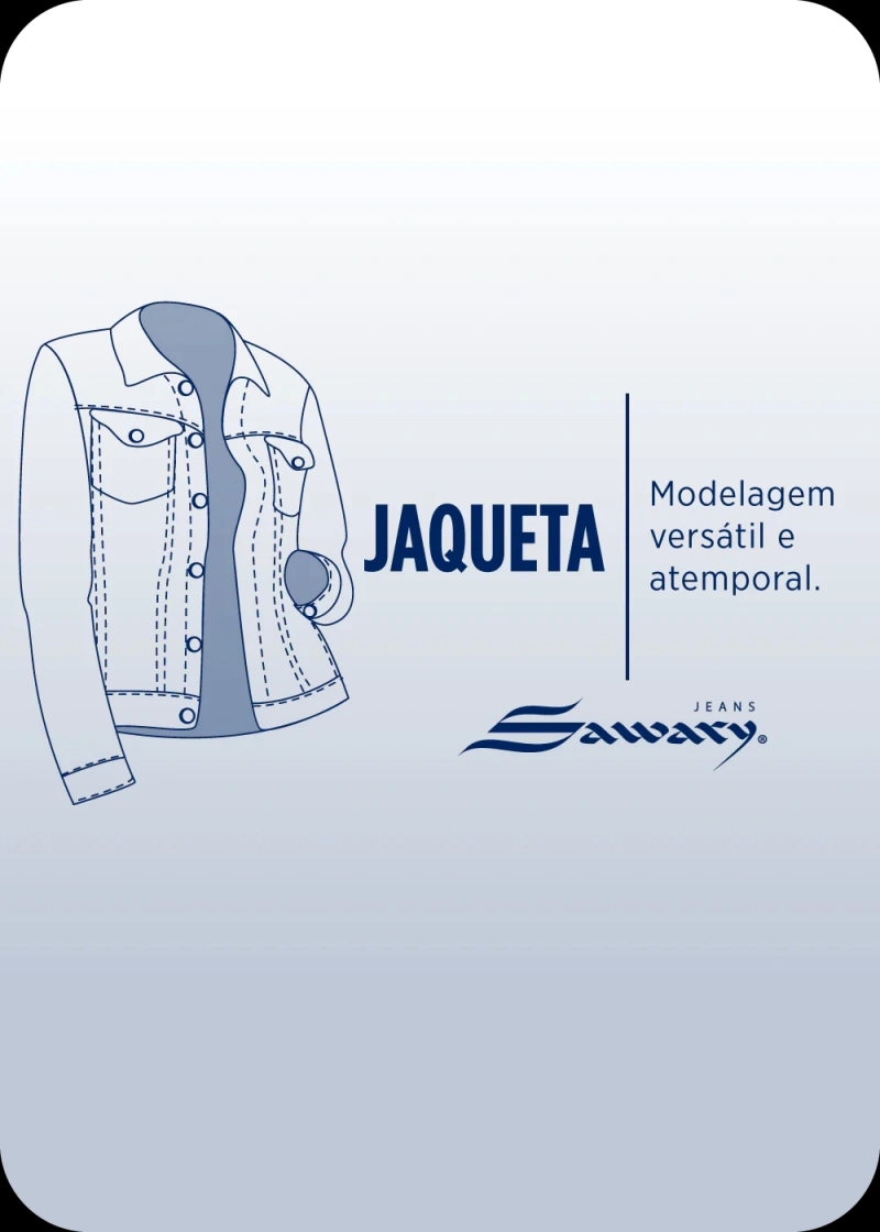 Sawary - Jaqueta Jeans Sawary Azul -283296 - 283296
