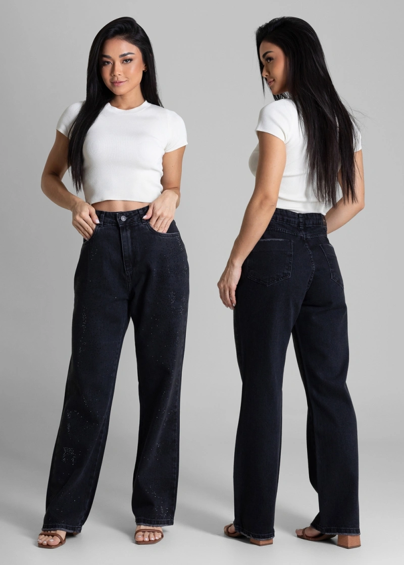 Sawary - Calça Jeans Sawary Petit Preto-283355 - 283355