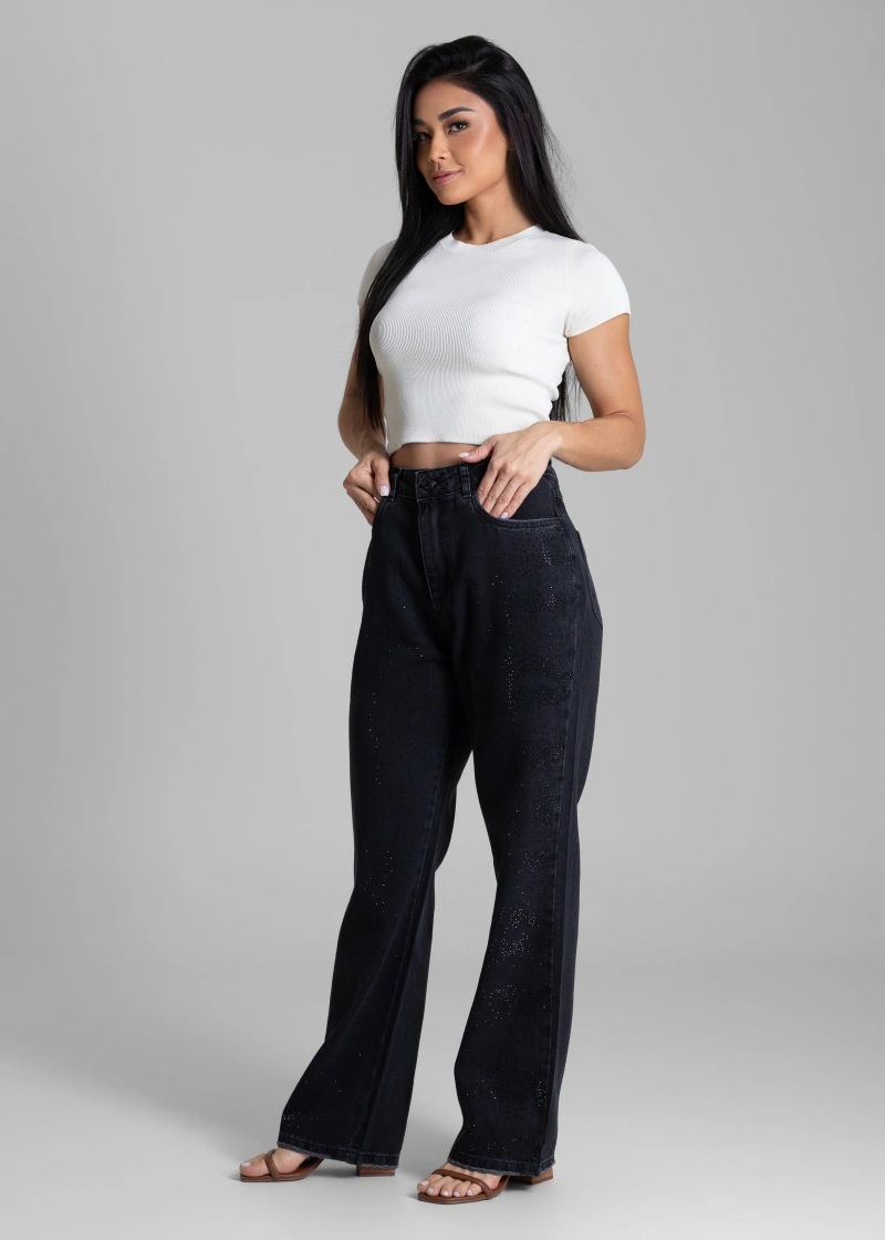 Sawary - Calça Jeans Sawary Petit Preto-283355 - 283355