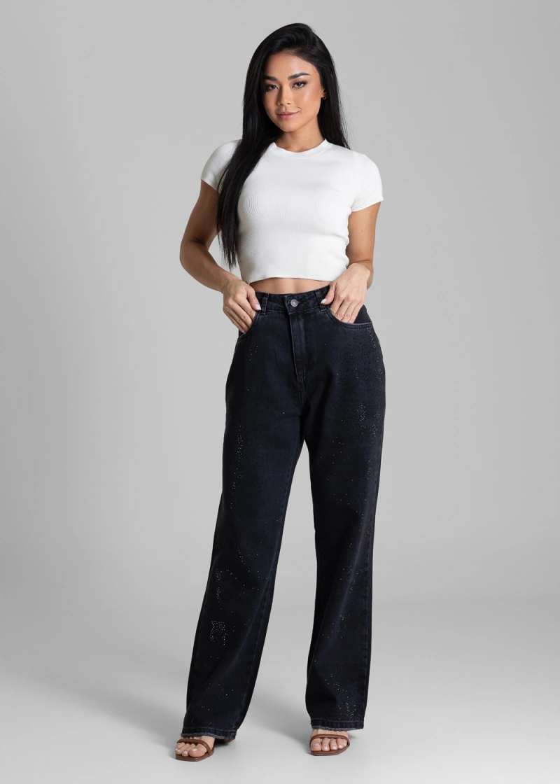 Sawary - Calça Jeans Sawary Petit Preto-283355 - 283355