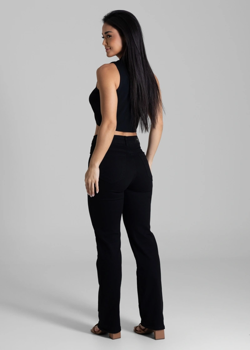 Sawary - Calça Sawary Sarja Reta Preta-283139 - 283139