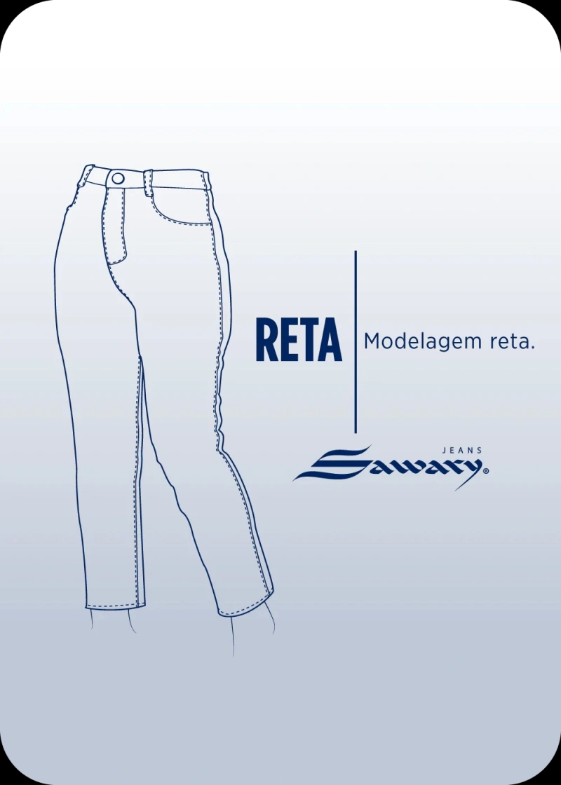 Sawary - Calça Sawary Sarja Reta Preta-283139 - 283139