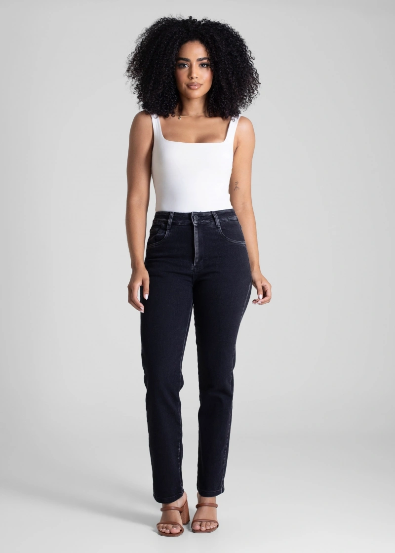 Sawary - Calça Sawary Reta Preta-281926 - 282916