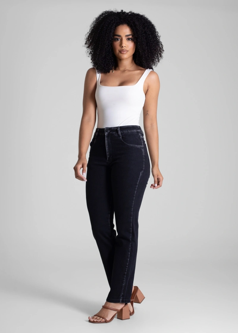 Sawary - Calça Sawary Reta Preta-281926 - 282916