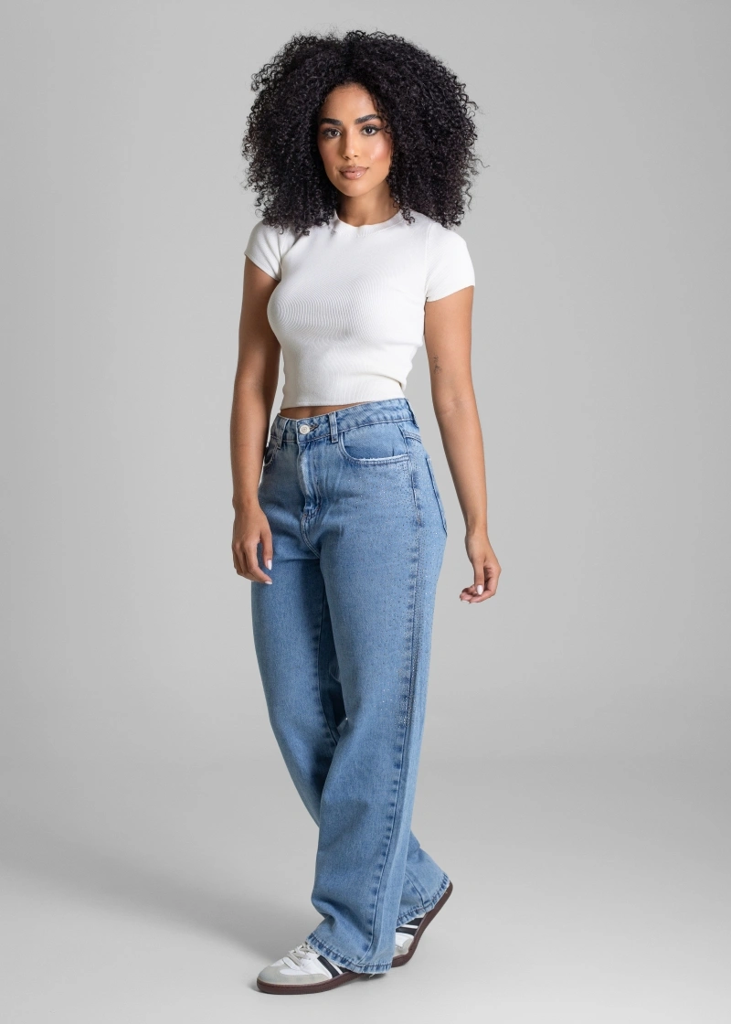 Sawary - Calça Jeans Sawary Boot Cut Petit Azul - 283364 - 283364