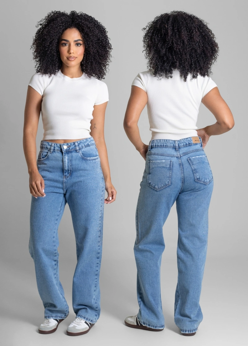 Sawary - Calça Jeans Sawary Boot Cut Petit Azul - 283364 - 283364