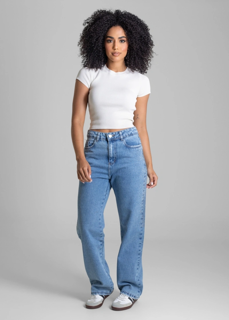 Sawary - Calça Jeans Sawary Boot Cut Petit Azul - 283364 - 283364