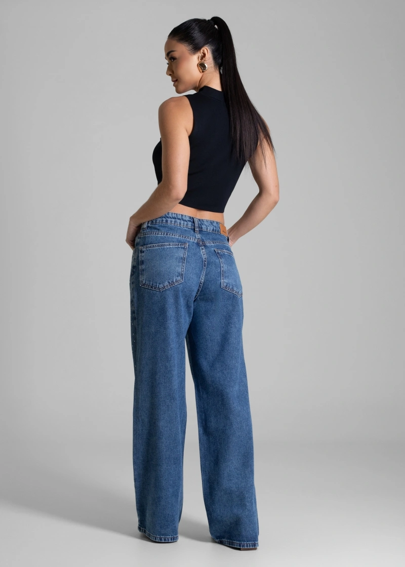 Sawary - Calça Jeans Sawary Wide Leg- 283467 - 283467