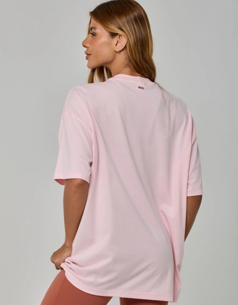 Vestem - Camiseta Oversized Vestem Embossing Rosa Sorvete - BMC853.I26.C0728