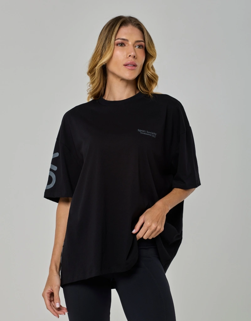 Vestem - Camiseta Oversized Sport Society Preto - BMC864.I26.C0002