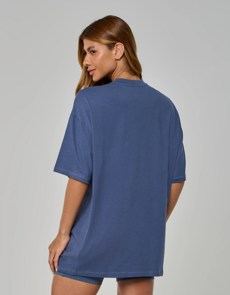 Vestem - Camiseta Oversized Sport Society Azul Vintage - BMC864.I26.C0738