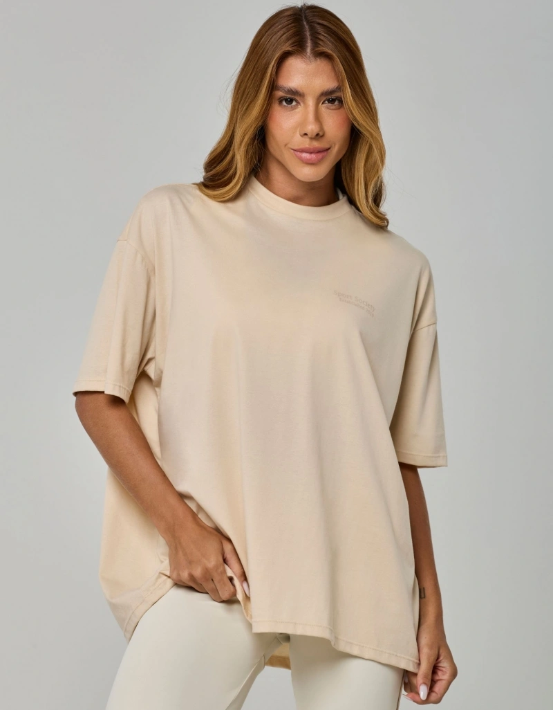 Vestem - Camiseta Oversized Vintage Sport By Vestem Bege Marfim - BMC867.I26.C0696