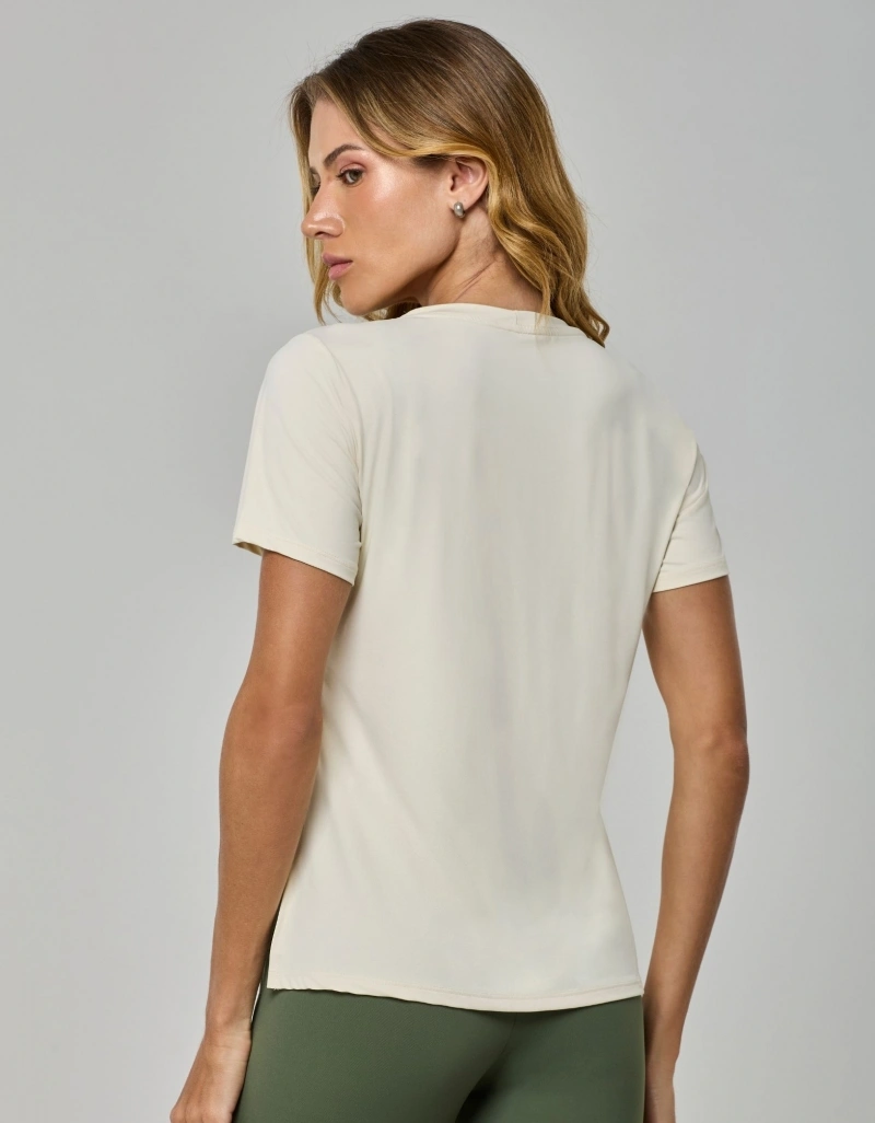 Vestem - Blusa Manga Curta Contrast Bege Brule - BMC874.I26.C0760