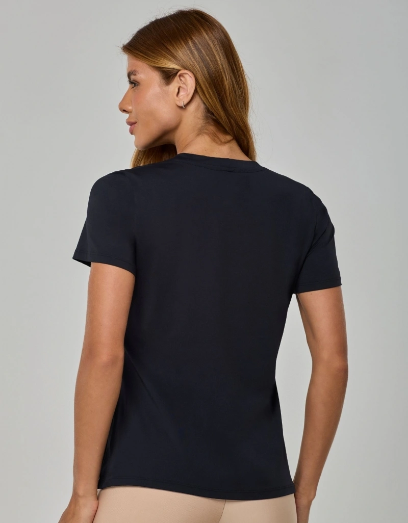 Vestem - Blusa Manga Curta Contrast Preto - BMC874.I26.C0002