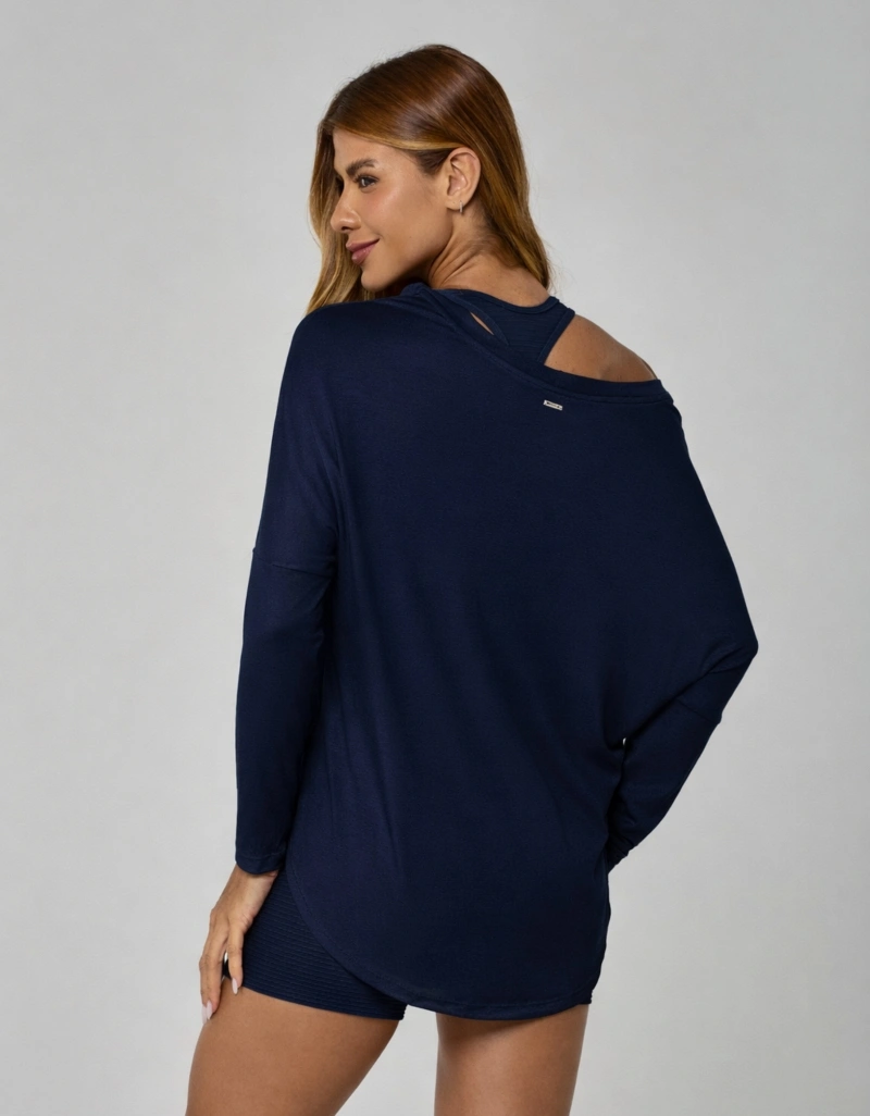 Vestem - Blusa Manga Longa Linea Marinho Escuridão - BML29.I26.C0173