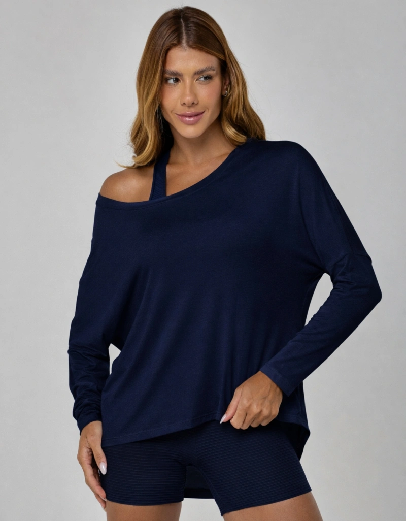 Vestem - Blusa Manga Longa Linea Marinho Escuridão - BML29.I26.C0173
