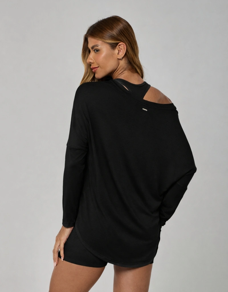 Vestem - Blusa Manga Longa Linea Preto - BML29.I26.C0002
