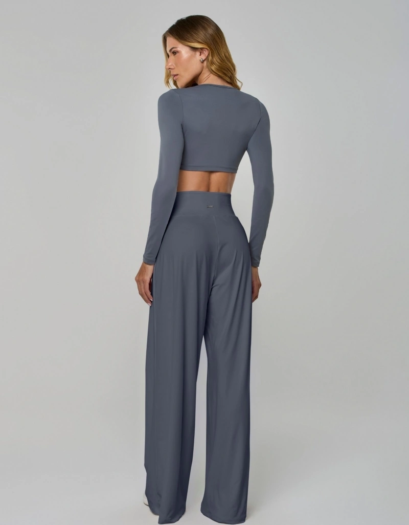 Vestem - Blusa Manga Longa Cropped Nuance Cinza Smoke - BML506.I26.C0786