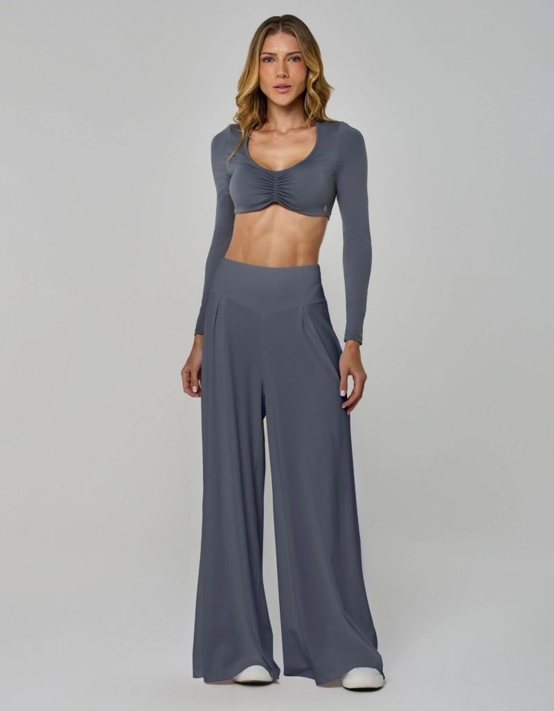 Vestem - Blusa Manga Longa Cropped Nuance Cinza Smoke - BML506.I26.C0786