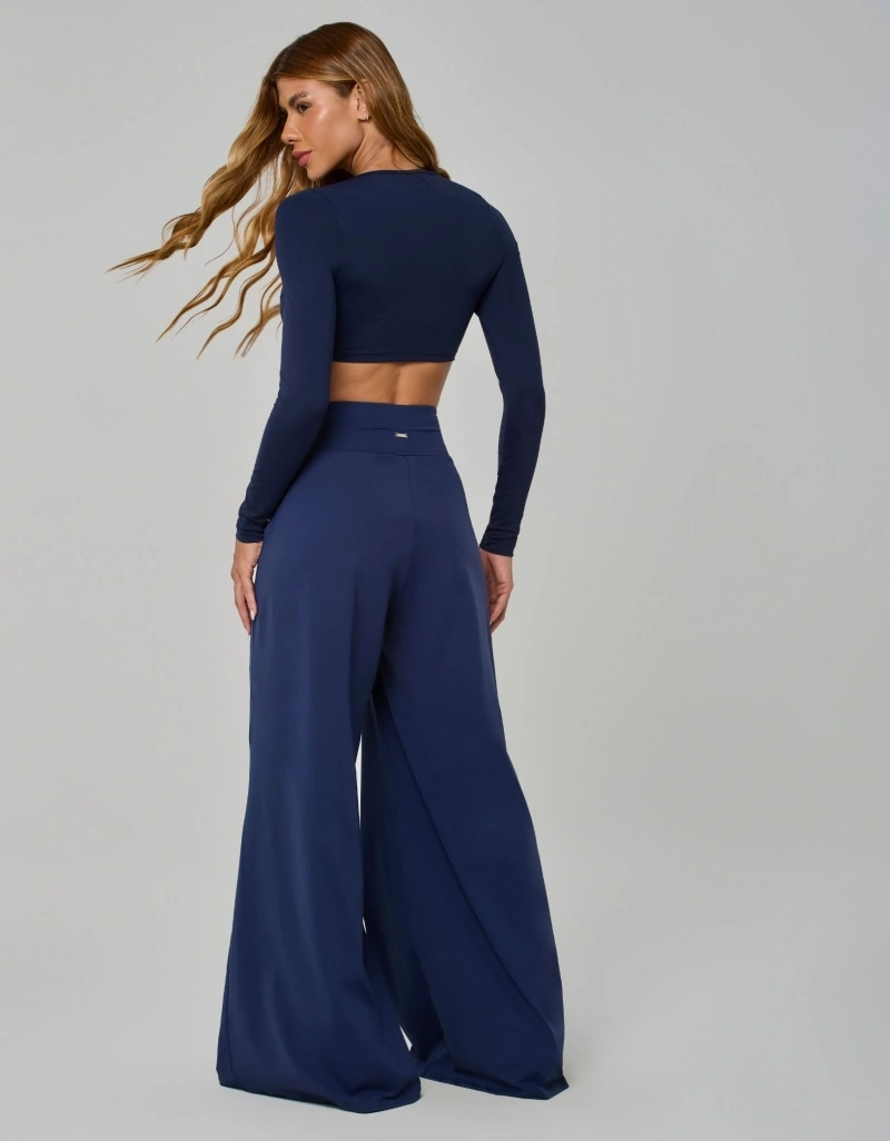 Vestem - Blusa Manga Longa Cropped Nuance Marinho Escuridão - BML506.I26.C0173