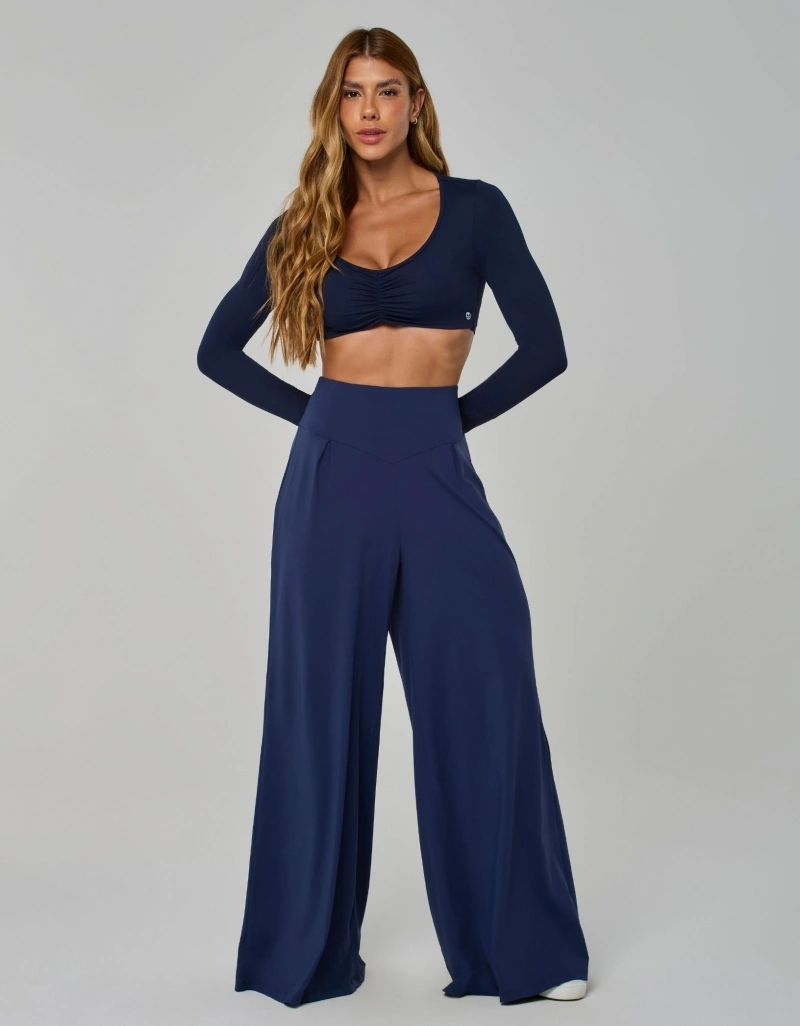 Vestem - Blusa Manga Longa Cropped Nuance Marinho Escuridão - BML506.I26.C0173