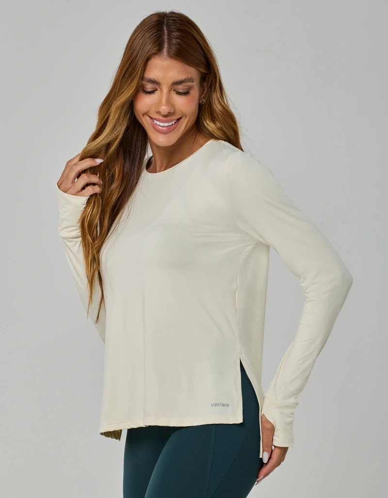Vestem - Blusa Manga Longa Impact Bege Brule - BML510.I26.C0760