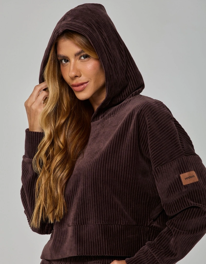 Vestem - Blusa Manga Longa Glitz Marrom Nut - BPML508.I26.C0700
