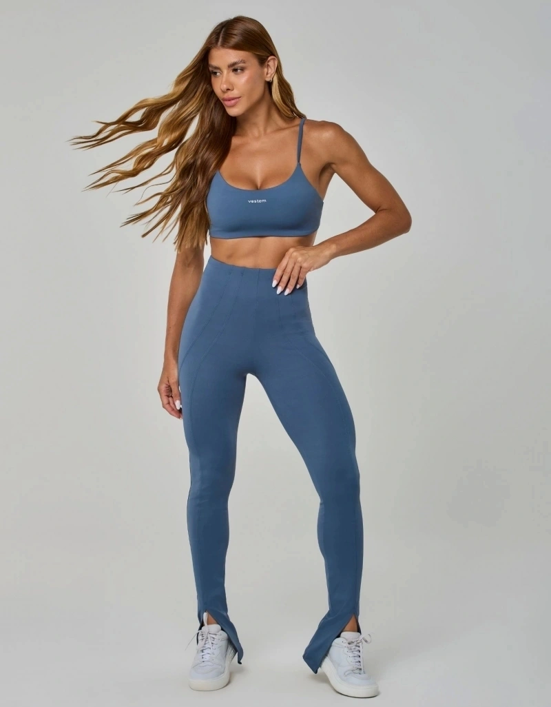 Vestem - Legging Sleek Fit Shape Up com Fenda Azul Vintage - FS1639.I26.C0738
