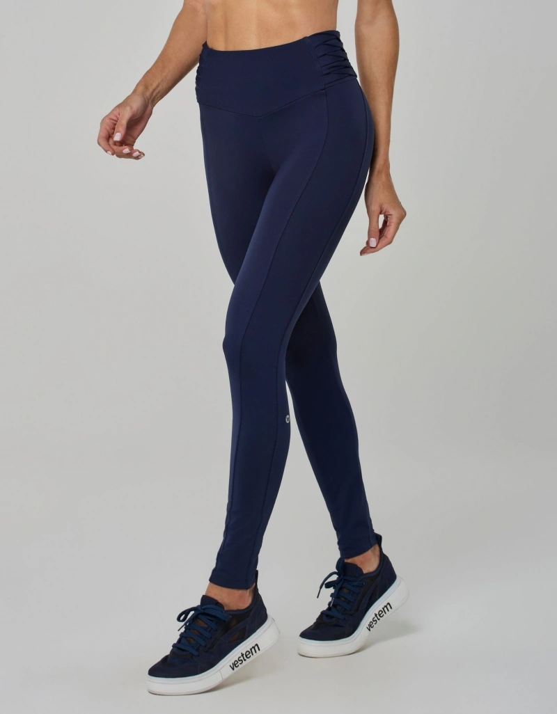 Vestem - Legging Nuance Shape Up com Cós Trançado Marinho Escuridão - FS1640.I26.C0173