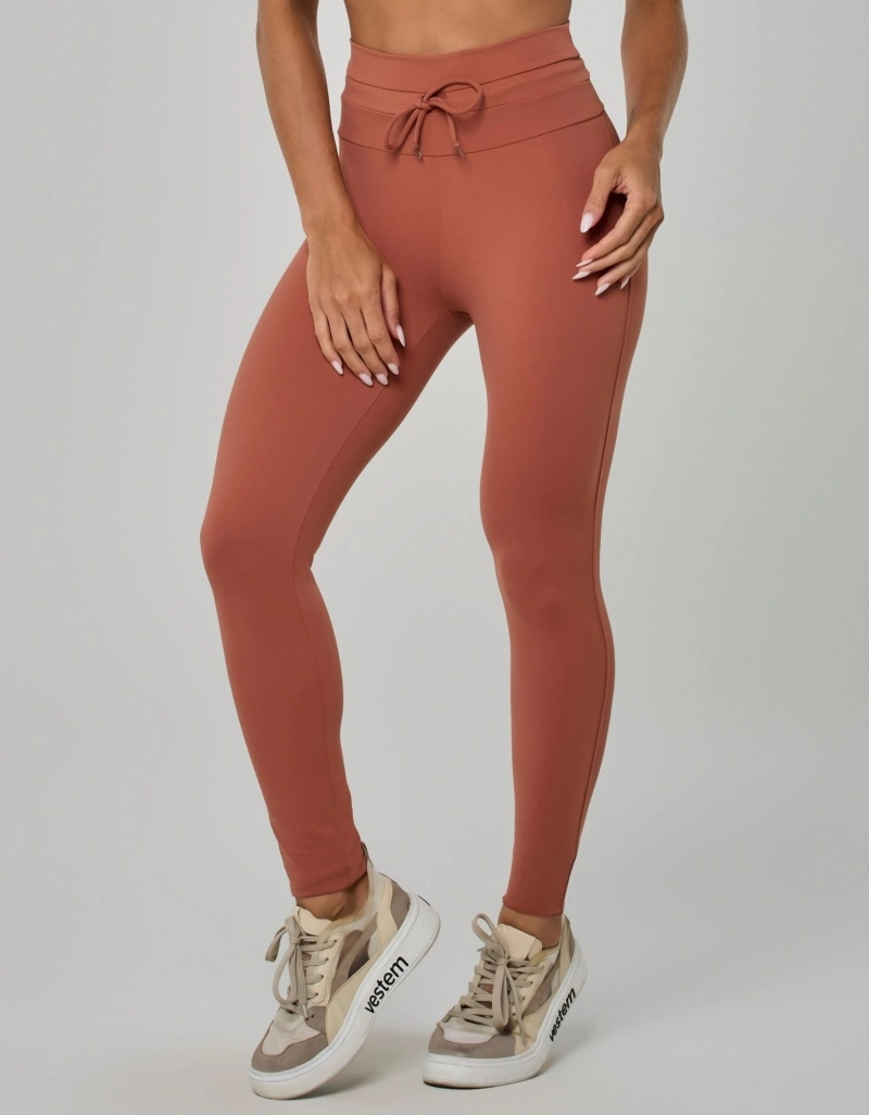 Vestem - Legging Peach Shape Up com Amarração Marrom Cocoa - FS1643.I26.C0703