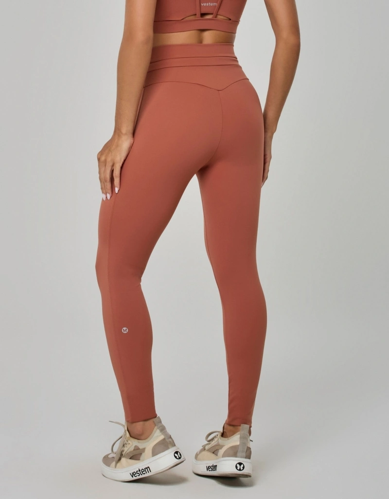 Vestem - Legging Peach Shape Up com Amarração Marrom Cocoa - FS1643.I26.C0703