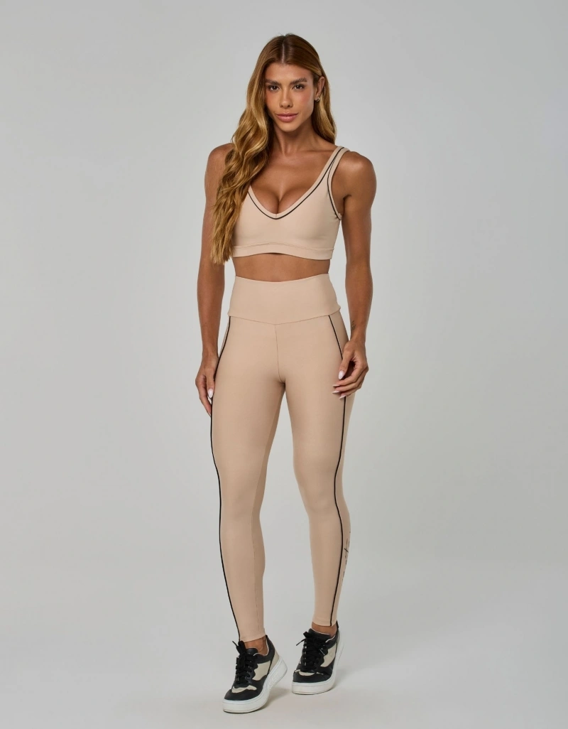 Vestem - Legging Contrast Shape Up Bege Amêndoa - FS1652.I26.C0707