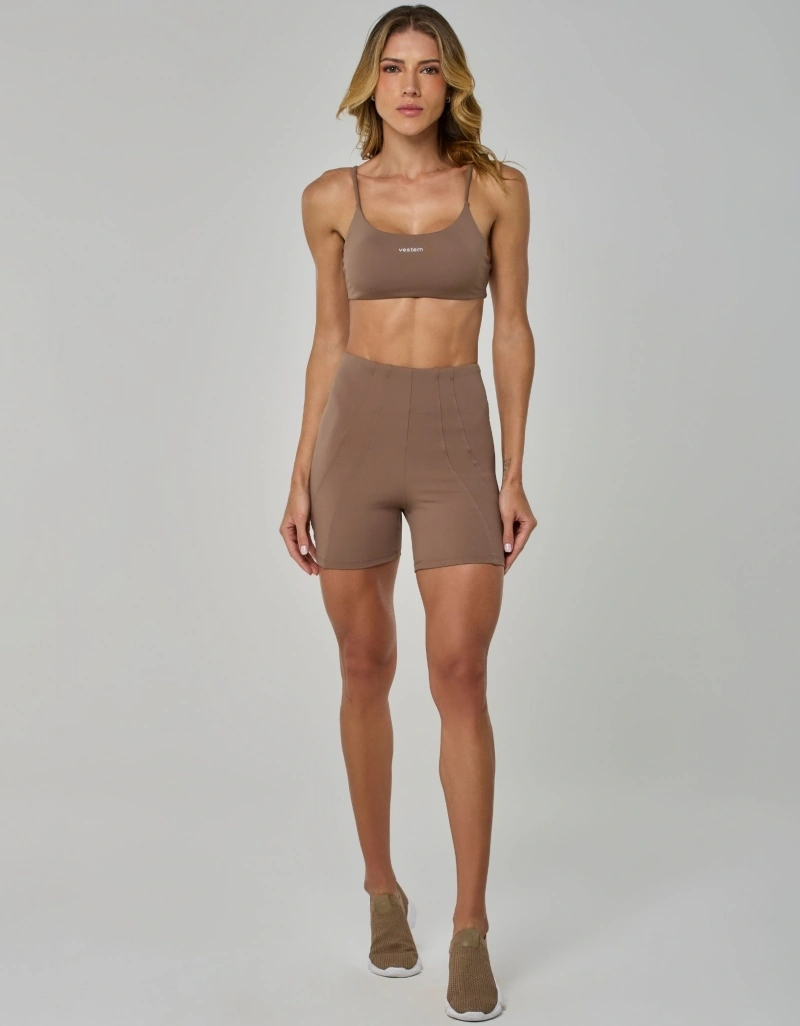 Vestem - Shorts Sleek Fit Shape Up Marrom Castanho - SH812.I26.C0432