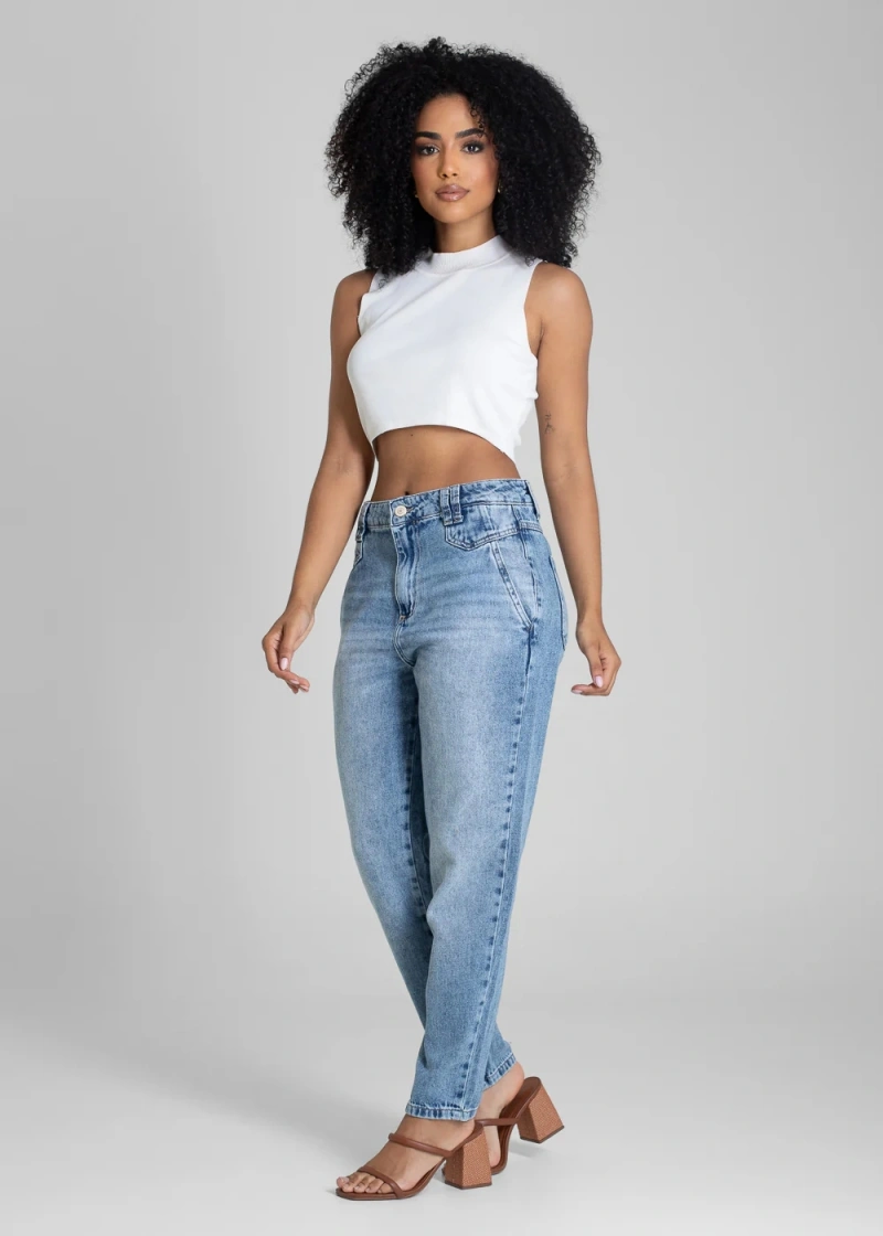 Sawary - Calça Jeans Sawary Mom Azul- 283209 - 283209