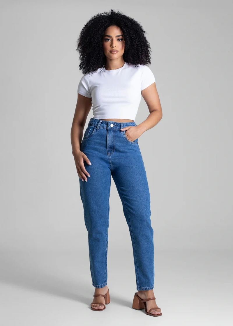 Sawary - Calça Jeans Sawary Mom Azul- 282955 - 282955