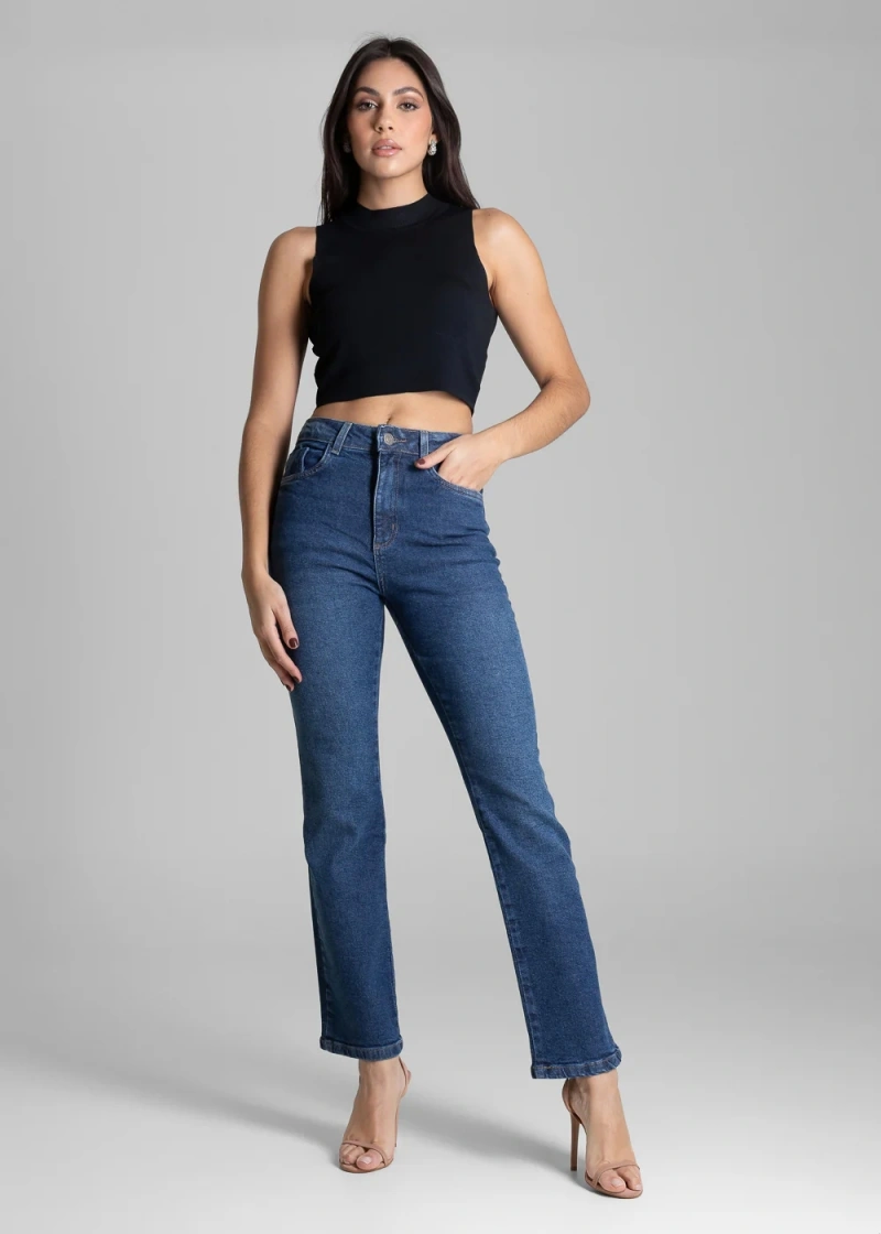 Sawary - Calça Jeans Sawary Reta Azul-283119 - 283119