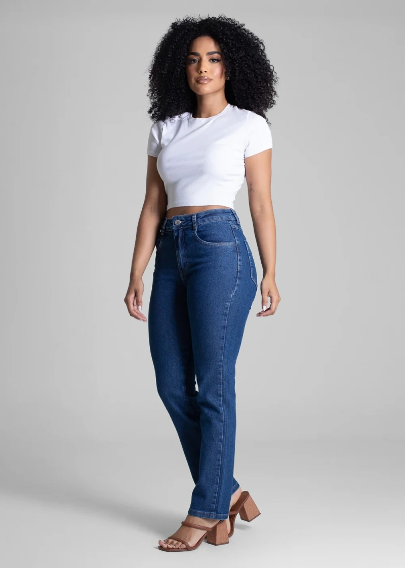 Sawary - Calça Jeans Sawary Reta Azul-282970 - 282970