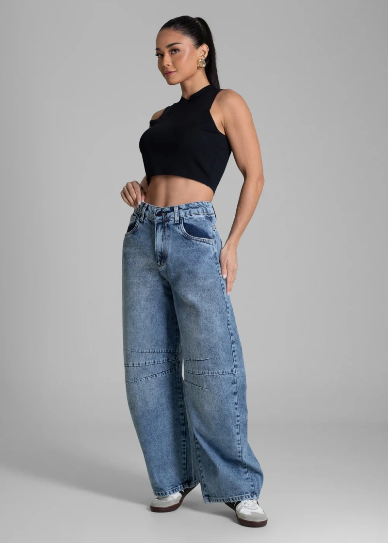 Sawary - Calça Jeans Sawary Balloon Azul- 283208 - 283208