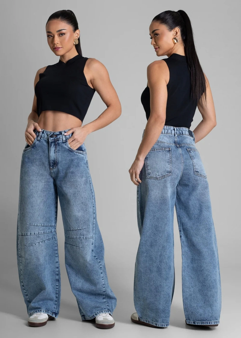Sawary - Calça Jeans Sawary Balloon Azul- 283208 - 283208