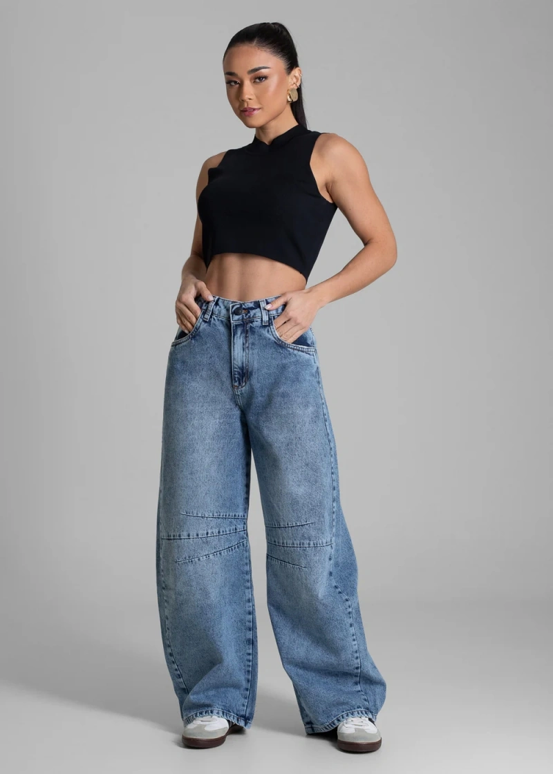Sawary - Calça Jeans Sawary Balloon Azul- 283208 - 283208