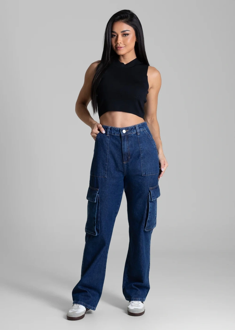 Sawary - Calça Jeans Sawary Reta Azul-282024 - 282024