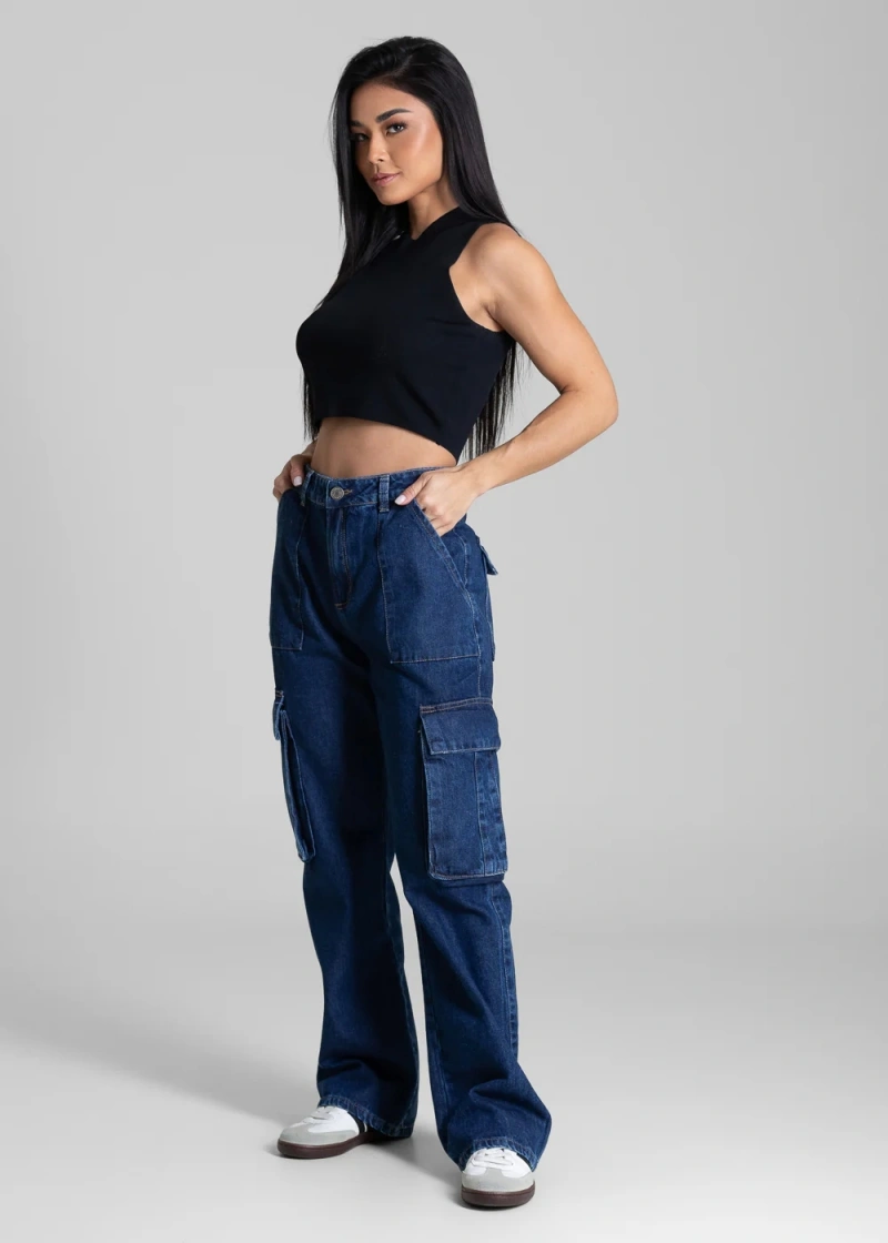 Sawary - Calça Jeans Sawary Reta Azul-282024 - 282024